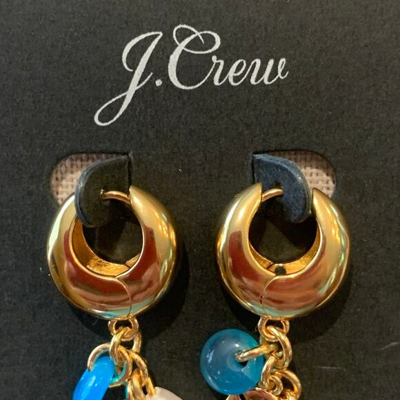 NWT J. Crew Gold/Pearl/Shell Beachcomber Mismatched Earrings - Picture 7 of 8